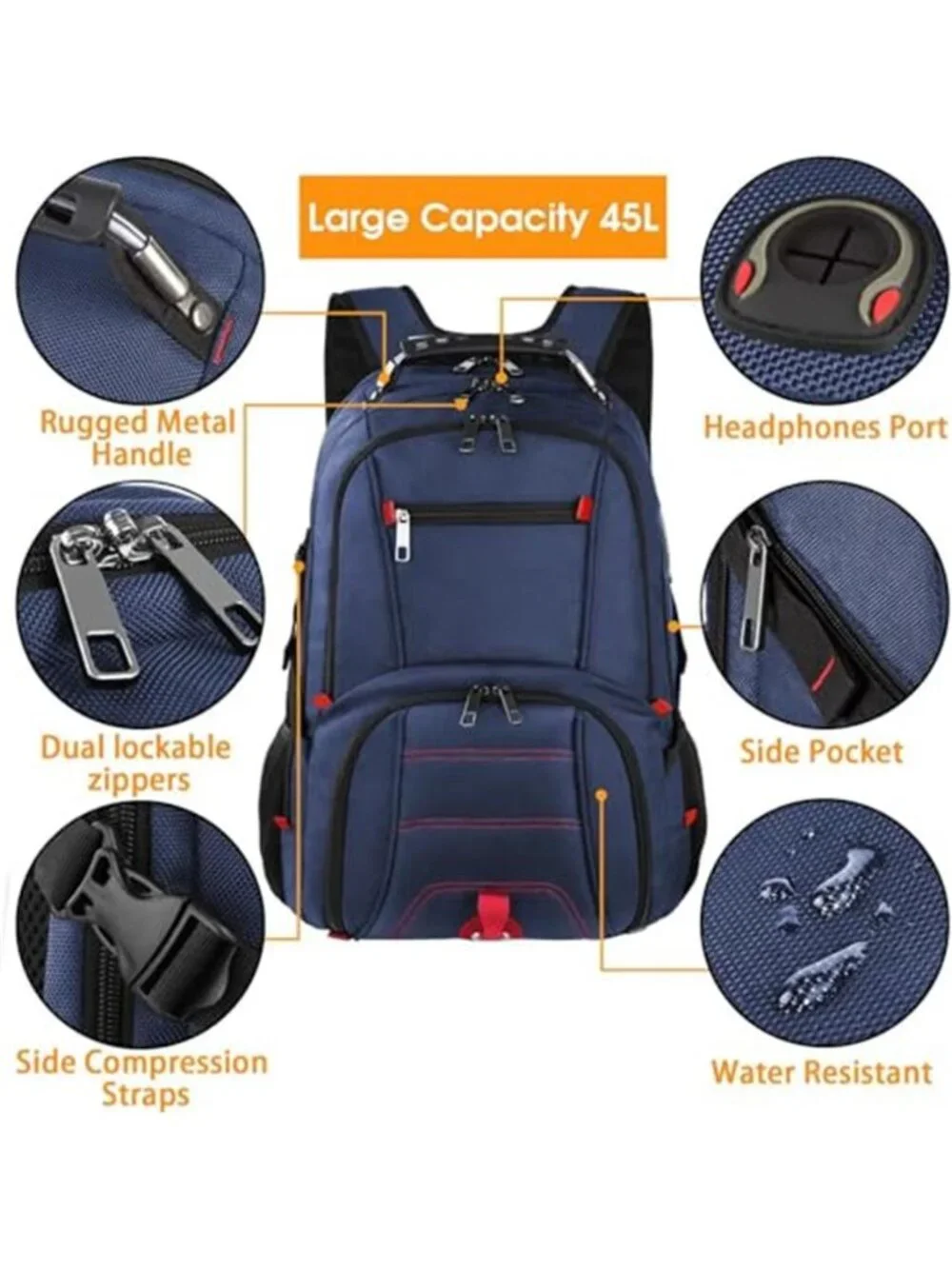 TSA Travel Laptop Backpack RFID Waterproof Carry On Business School Backpack